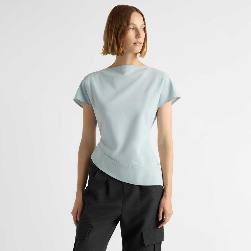 Modern Citizen McKenna Asymmetric-Hem Blouse Size SMisty Teal / S